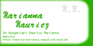 marianna mauricz business card